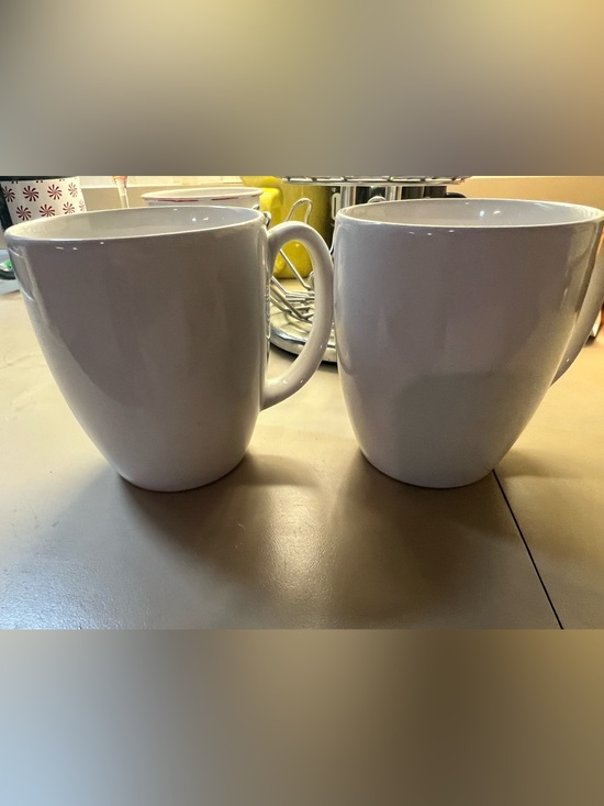 cornell Other - White Ceramic Mug Set - Everyday Dining Mugs